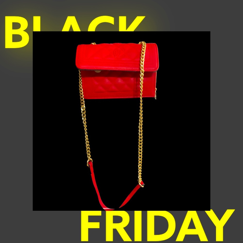 Red CC Channel shoulder bag